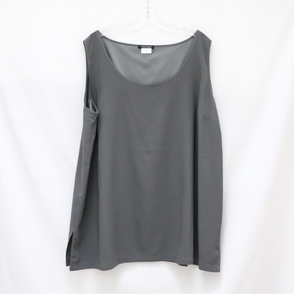 Marina Rinaldi Gray Scoop Neck Tank Top